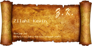 Zilahi Kevin névjegykártya